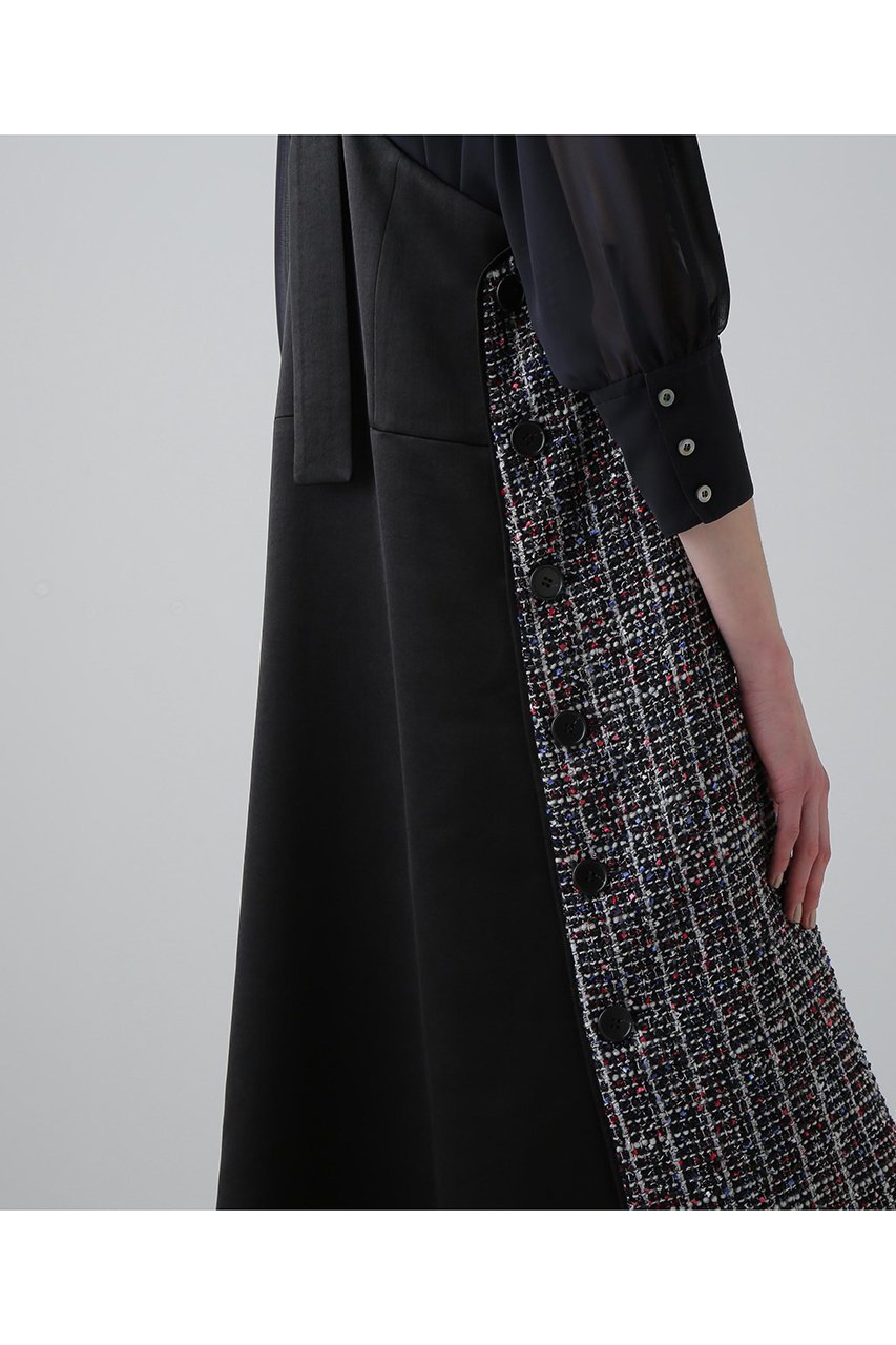 【アドーア/ADORE】のトリコロールツィードワンピース 人気、トレンドファッション・服の通販 founy(ファニー) 　ファッション　Fashion　レディースファッション　Fashion for Women　ワンピース　Dresses　チュニック　Tunic Tops & Dresses　サテン　Satin, Glossy Fabric　ストレート　Straight, Straight Cut　チュニック　Tunic, Long Top　ツイード／ツィード　Choker, Choker Necklace　ロング　Long, Long-Length　再入荷　Restock / Back in Stock　other-8|ID: prp329100004664820 ipo3291000000033744113