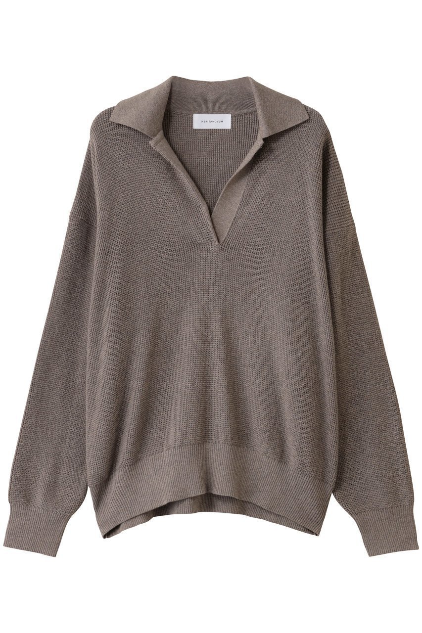 【ガリャルダガランテ/GALLARDAGALANTE】の【HERITANOVUM】ワッフルスッキパーニット 人気、トレンドファッション・服の通販 founy(ファニー) 　ファッション　Fashion　レディースファッション　Fashion for Women　トップス・カットソー　Cut & Sew Tops　ニット　Knit Tops & Sweaters　カジュアルプルオーバー・ニットトップス　Pullovers & Knit Tops / Casual Pullovers　おすすめ　Recommended / Our Picks　なめらか　Smooth, Silky Texture　エレガント 上品　Elegant　トレンド　Trend, Trending Now　 other-1|ID: prp329100004664826 ipo3291000000035585097