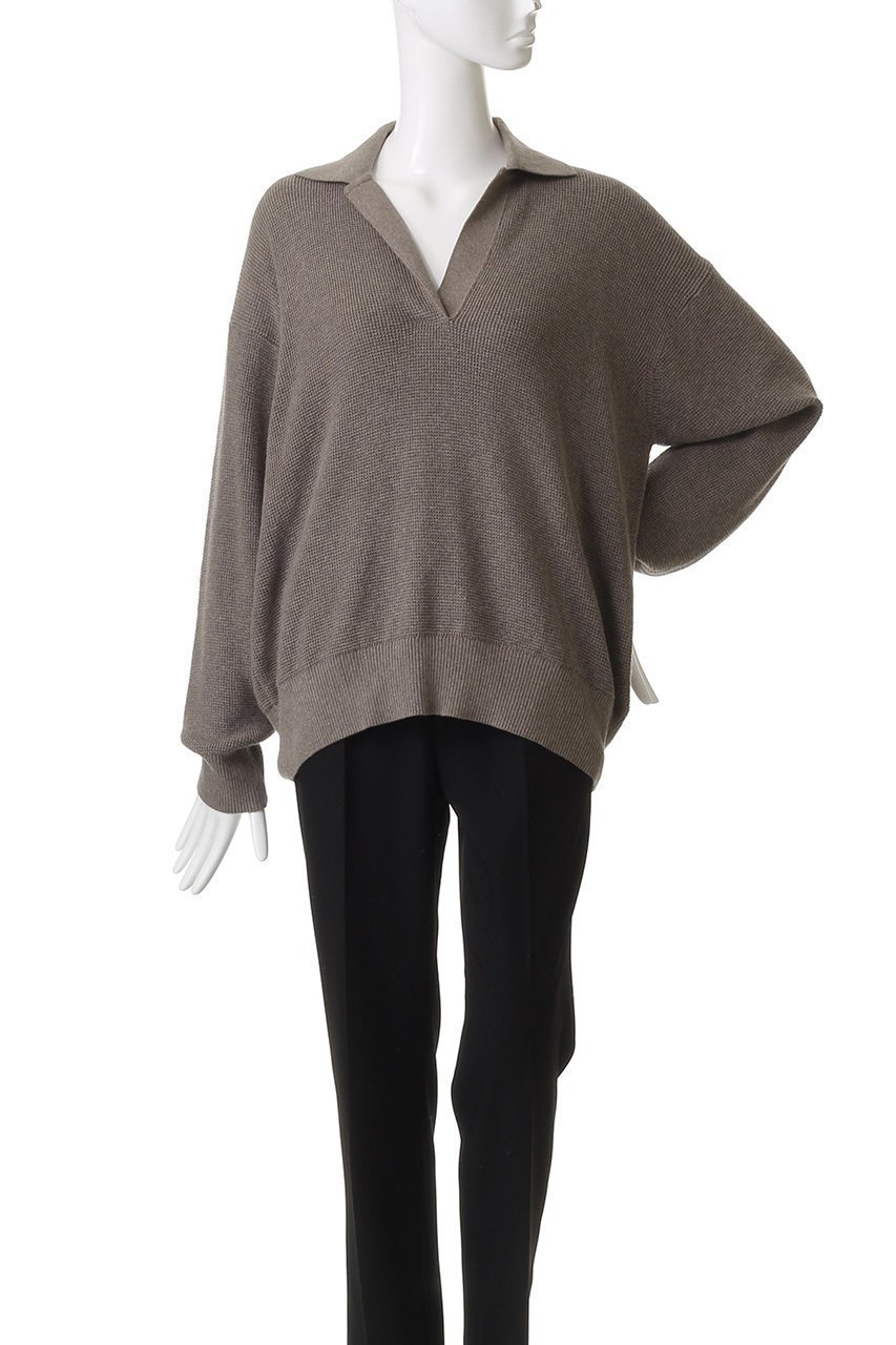 【ガリャルダガランテ/GALLARDAGALANTE】の【HERITANOVUM】ワッフルスッキパーニット 人気、トレンドファッション・服の通販 founy(ファニー) 　ファッション　Fashion　レディースファッション　Fashion for Women　トップス・カットソー　Cut & Sew Tops　ニット　Knit Tops & Sweaters　カジュアルプルオーバー・ニットトップス　Pullovers & Knit Tops / Casual Pullovers　おすすめ　Recommended / Our Picks　なめらか　Smooth, Silky Texture　エレガント 上品　Elegant　トレンド　Trend, Trending Now　other-2|ID: prp329100004664826 ipo3291000000035585104