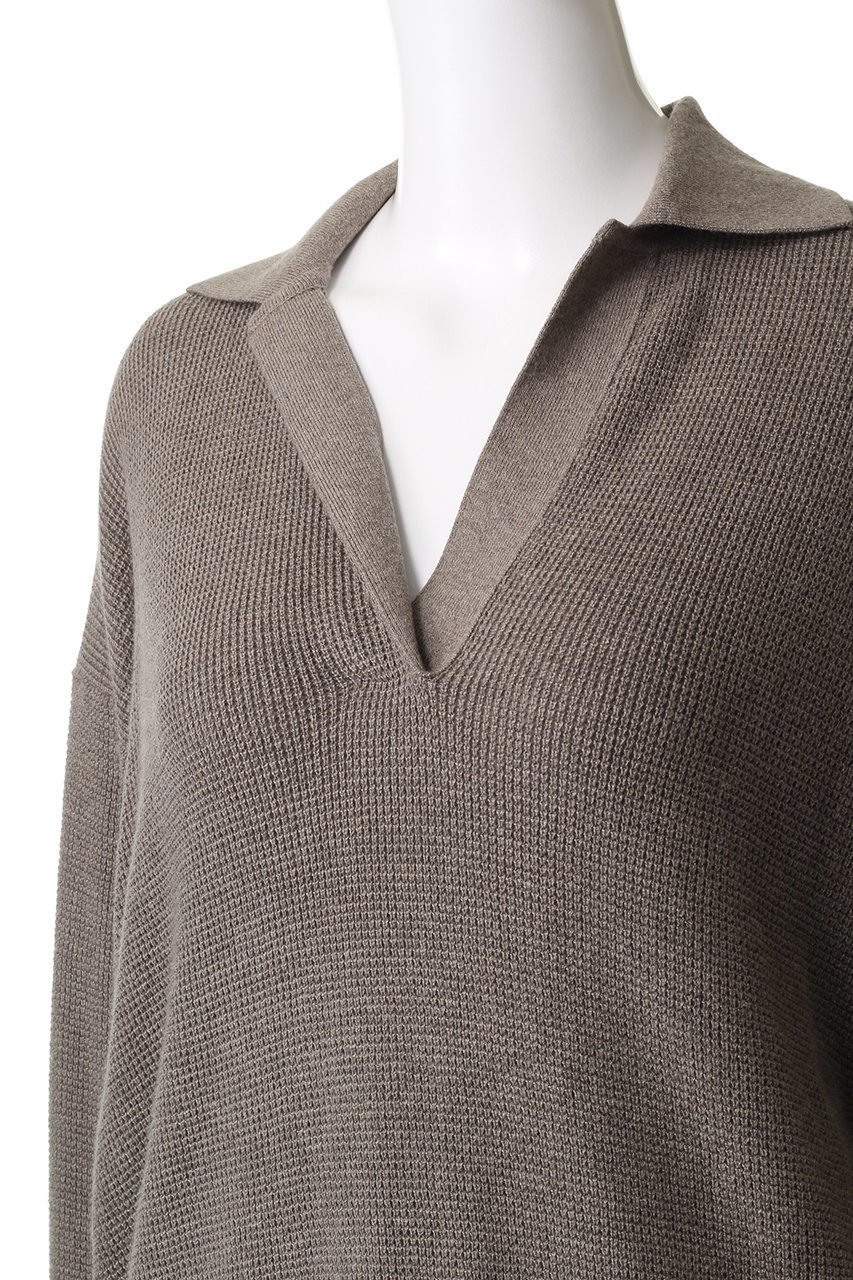 【ガリャルダガランテ/GALLARDAGALANTE】の【HERITANOVUM】ワッフルスッキパーニット 人気、トレンドファッション・服の通販 founy(ファニー) 　ファッション　Fashion　レディースファッション　Fashion for Women　トップス・カットソー　Cut & Sew Tops　ニット　Knit Tops & Sweaters　カジュアルプルオーバー・ニットトップス　Pullovers & Knit Tops / Casual Pullovers　おすすめ　Recommended / Our Picks　なめらか　Smooth, Silky Texture　エレガント 上品　Elegant　トレンド　Trend, Trending Now　other-5|ID: prp329100004664826 ipo3291000000035585111