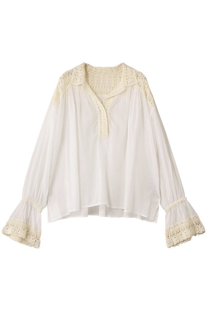 【ガリャルダガランテ/GALLARDAGALANTE】の【HERITANOVUM】クロシェットシャツ インテリア・キッズ・メンズ・レディースファッション・服の通販 founy(ファニー) https://founy.com/ ファッション Fashion レディースファッション Fashion for Women トップス・カットソー Cut & Sew Tops シャツ・ブラウス・オフィスカジュアル Elegant Blouses & Button-Ups クロシェ Crochet, Knitted Lace シアー Sheer, See-Through スリーブ Sleeve, Long Sleeve / Short Sleeve ロング Long, Long-Length |ID: prp329100004664827 ipo3291000000035585114