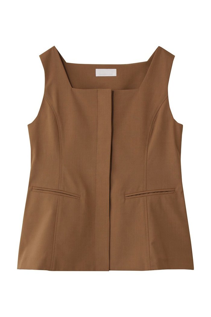 【ガリャルダガランテ/GALLARDAGALANTE】の【セットアップ対応】スクエアネックベスト インテリア・キッズ・メンズ・レディースファッション・服の通販 founy(ファニー) https://founy.com/ ファッション Fashion レディースファッション Fashion for Women アウター Coat / Outerwear Collection レディースジャケット・軽アウター Jackets カットソー Cut and Sewn Top ジャケット Jacket, Outerwear スクエア Square, Square Shape セットアップ Set-Up, Coordinated Outfit デコルテ Décolleté, Neckline ノースリーブ Sleeveless, No-Sleeve パーティ Party, Party Style フレア Flare, Flared ベスト Vest, Waistcoat |ID: prp329100004664833 ipo3291000000033744207