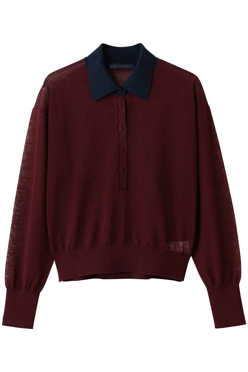 【マルティニーク/martinique】の襟付きニットプルオーバー 人気、トレンドファッション・服の通販 founy(ファニー) 　ファッション　Fashion　レディースファッション　Fashion for Women　トップス・カットソー　Cut & Sew Tops　ニット　Knit Tops & Sweaters　カジュアルプルオーバー・ニットトップス　Pullovers & Knit Tops / Casual Pullovers　キャミソール　Camisole, Spaghetti Strap Top　シアー　Sheer, See-Through　ビスチェ　Bustier, Corset Top　秋　Autumn　 other-1|ID: prp329100004664836 ipo3291000000035694873