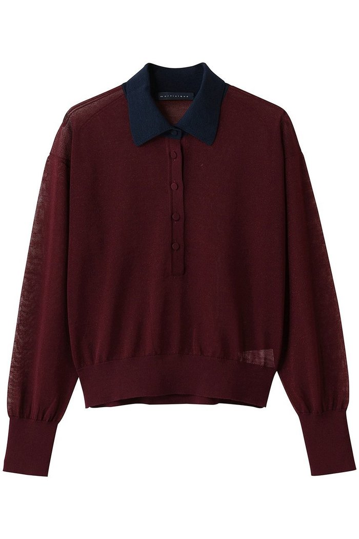 【マルティニーク/martinique】の襟付きニットプルオーバー インテリア・キッズ・メンズ・レディースファッション・服の通販 founy(ファニー) https://founy.com/ ファッション Fashion レディースファッション Fashion for Women トップス・カットソー Cut & Sew Tops ニット Knit Tops & Sweaters カジュアルプルオーバー・ニットトップス Pullovers & Knit Tops / Casual Pullovers キャミソール Camisole, Spaghetti Strap Top シアー Sheer, See-Through ビスチェ Bustier, Corset Top 秋 Autumn |ID: prp329100004664836 ipo3291000000035948143