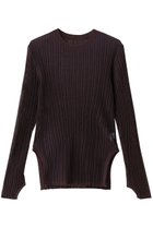 【ランバン オン ブルー/LANVIN en Bleu】のメランジシアーランダムリブニット ボルドー|ID:prp329100004664843