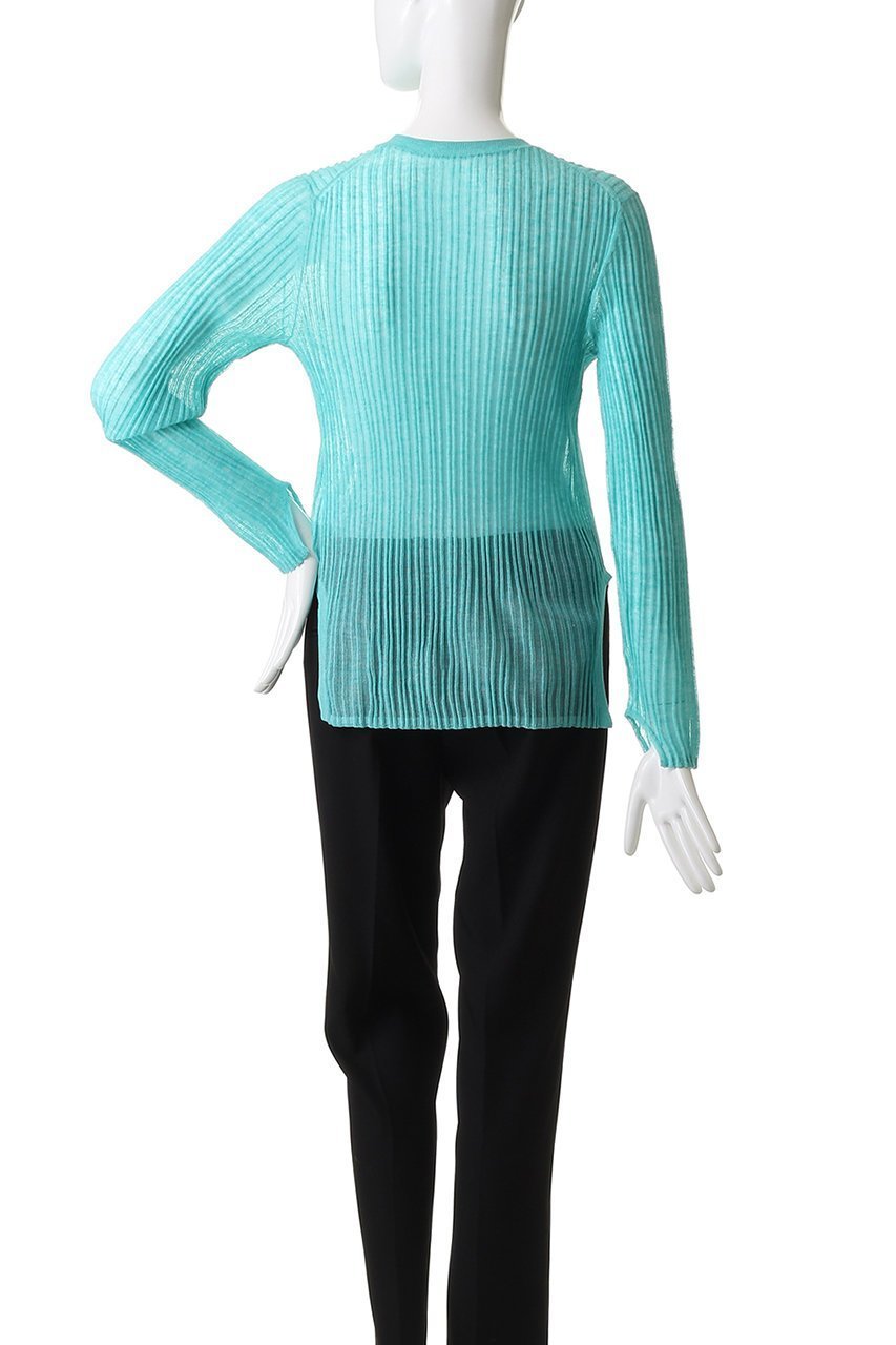 【ランバン オン ブルー/LANVIN en Bleu】のメランジシアーランダムリブニット 人気、トレンドファッション・服の通販 founy(ファニー) 　ファッション　Fashion　レディースファッション　Fashion for Women　トップス・カットソー　Cut & Sew Tops　ニット　Knit Tops & Sweaters　カジュアルプルオーバー・ニットトップス　Pullovers & Knit Tops / Casual Pullovers　おすすめ　Recommended / Our Picks　インナー　Innerwear　キャミソール　Camisole, Spaghetti Strap Top　キャミワンピース　Cami Dress, Slip Dress　シアー　Sheer, See-Through　スリット　Slit, Slit Detail　ランダム　Random, Irregular　ロング　Long, Long-Length　新作・新入荷　New Arrivals / New In　other-4|ID: prp329100004664843 ipo3291000000033744287