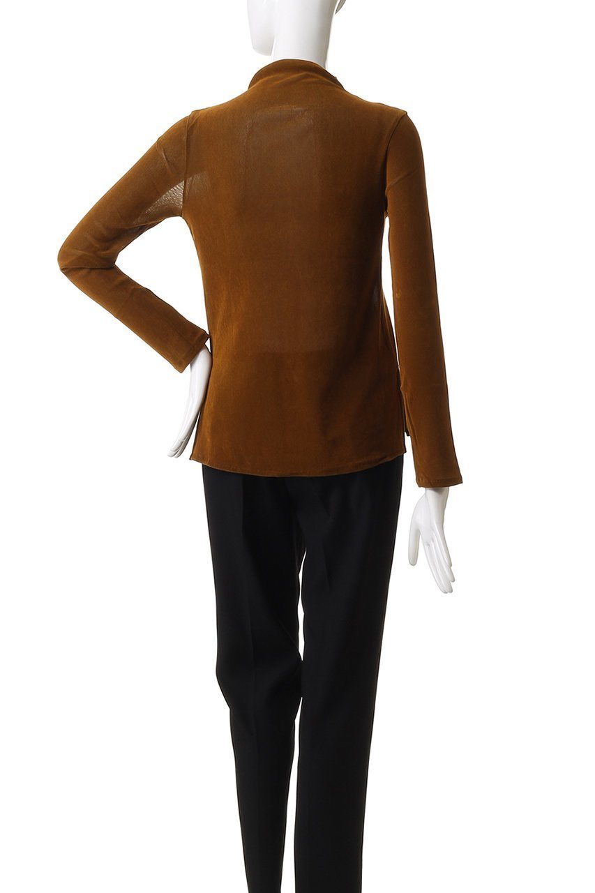 【ランバン オン ブルー/LANVIN en Bleu】のフロッキーチュールカットソー 人気、トレンドファッション・服の通販 founy(ファニー) 　ファッション　Fashion　レディースファッション　Fashion for Women　トップス・カットソー　Cut & Sew Tops　シャツ・ブラウス・オフィスカジュアル　Elegant Blouses & Button-Ups　ロングTシャツ・Tシャツ　Longline T-Shirts & Tees　カットソー・ベーシックTシャツ　Cut-and-Sewn Tops / Stretch Tees & Basics　カットソー　Cut and Sewn Top　シンプル　Simple, Minimal　スリーブ　Sleeve, Long Sleeve / Short Sleeve　ロング　Long, Long-Length　エレガント 上品　Elegant　other-4|ID: prp329100004664846 ipo3291000000035639419