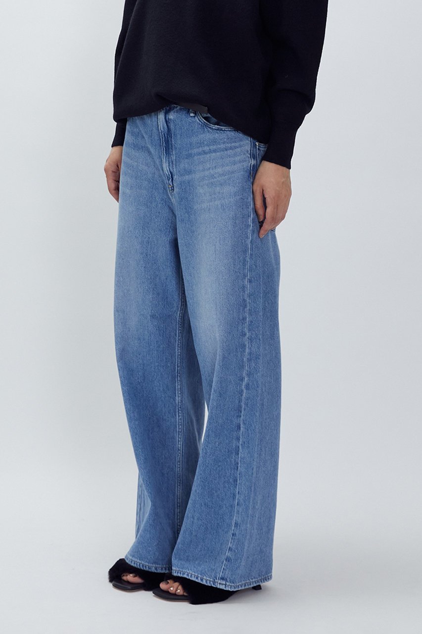 【プルミエ アロンディスモン/1er Arrondissement】の【upper hights】“THE LARA”デニムパンツ 人気、トレンドファッション・服の通販 founy(ファニー) 　ファッション　Fashion　レディースファッション　Fashion for Women　パンツ　Pants & Trousers　デニムパンツ・ジーンズ・美脚デニム　Denim Jeans & Pants　デニム　Denim, Jeans Material　ドローコード　Drawcord, Drawstring Cord　ワイド　Wide, Wide Fit　other-7|ID: prp329100004664856 ipo3291000000033937337