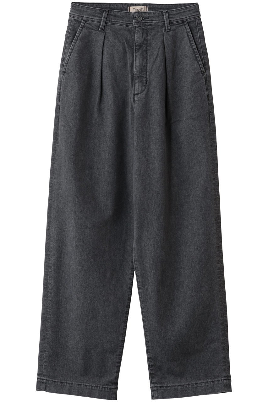 【ヤヌーク/YANUK】のタックパンツ インテリア・キッズ・メンズ・レディースファッション・服の通販 founy(ファニー) 　ファッション　Fashion　レディースファッション　Fashion for Women　パンツ　Pants & Trousers　デニムパンツ・ジーンズ・美脚デニム　Denim Jeans & Pants　スウェット / スエット　Sweatshirt, Sweatwear　デニム　Denim, Jeans Material　ドレープ　Drape, Draping Fabric　ビンテージ　Vintage, Retro Style　ファブリック　Fabric, Textile　新作・新入荷　New Arrivals / New In　ウォーングレー|ID: prp329100004664865 ipo3291000000033744438