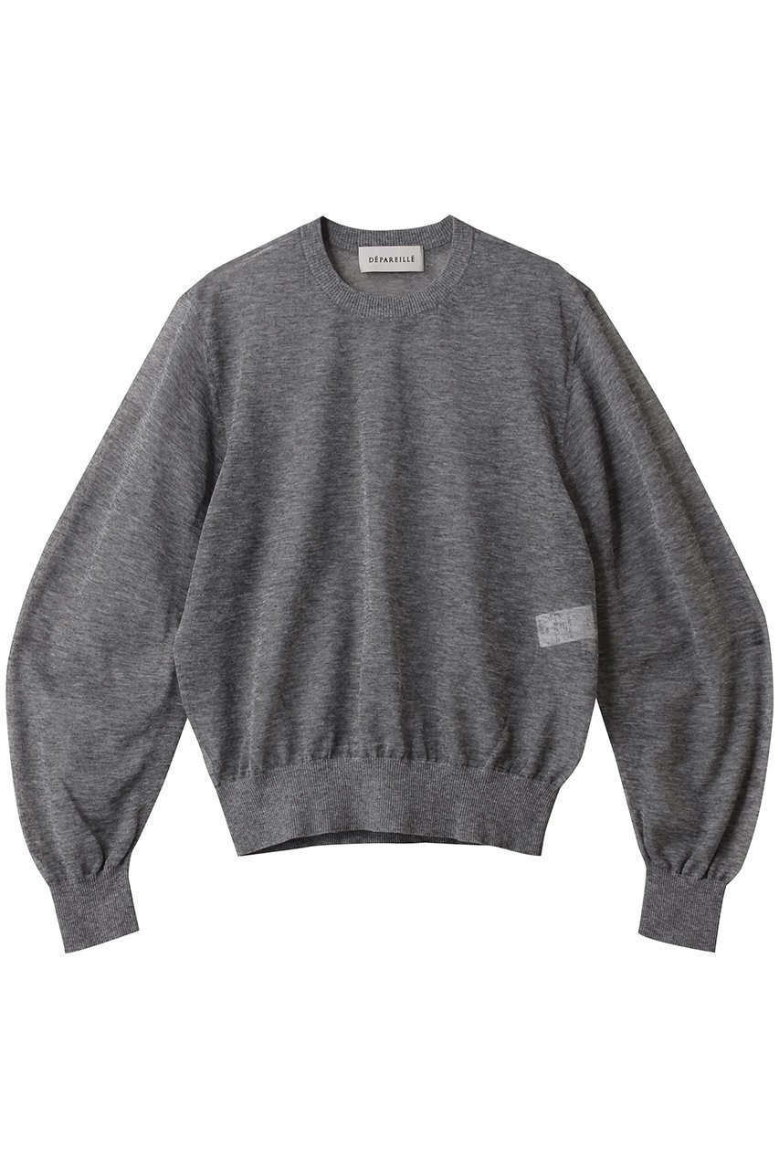 【デパリエ/DEPAREILLE】のラミーシアークルーネックニット 人気、トレンドファッション・服の通販 founy(ファニー) 　ファッション　Fashion　レディースファッション　Fashion for Women　トップス・カットソー　Cut & Sew Tops　ニット　Knit Tops & Sweaters　カジュアルプルオーバー・ニットトップス　Pullovers & Knit Tops / Casual Pullovers　インナー　Innerwear　キャミソール　Camisole, Spaghetti Strap Top　シアー　Sheer, See-Through　タンク　Tank Top, Sleeveless Top　ボトム　Bottoms, Lower Wear　エレガント 上品　Elegant　新作・新入荷　New Arrivals / New In　 other-1|ID: prp329100004664870 ipo3291000000033744466