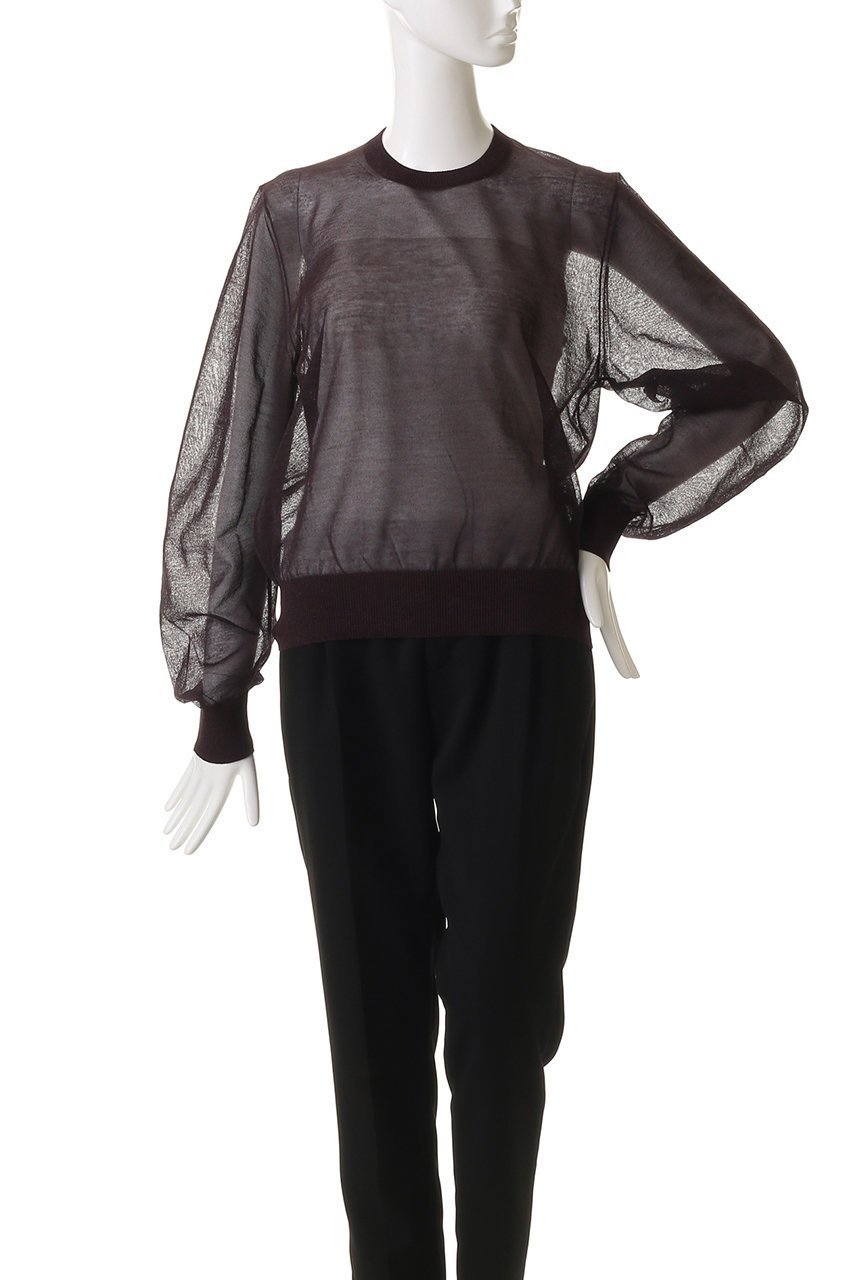 【デパリエ/DEPAREILLE】のラミーシアークルーネックニット 人気、トレンドファッション・服の通販 founy(ファニー) 　ファッション　Fashion　レディースファッション　Fashion for Women　トップス・カットソー　Cut & Sew Tops　ニット　Knit Tops & Sweaters　カジュアルプルオーバー・ニットトップス　Pullovers & Knit Tops / Casual Pullovers　インナー　Innerwear　キャミソール　Camisole, Spaghetti Strap Top　シアー　Sheer, See-Through　タンク　Tank Top, Sleeveless Top　ボトム　Bottoms, Lower Wear　エレガント 上品　Elegant　新作・新入荷　New Arrivals / New In　other-2|ID: prp329100004664870 ipo3291000000033744470