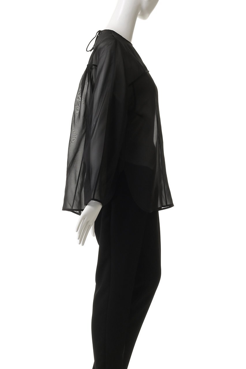 【デパリエ/DEPAREILLE】のシルクオーガンジーブラウス 人気、トレンドファッション・服の通販 founy(ファニー) 　ファッション　Fashion　レディースファッション　Fashion for Women　トップス・カットソー　Cut & Sew Tops　シャツ・ブラウス・オフィスカジュアル　Elegant Blouses & Button-Ups　オーガンジー　Organza Fabric　シルク　Silk, 100% Silk　スリーブ　Sleeve, Long Sleeve / Short Sleeve　ドレープ　Drape, Draping Fabric　ボトム　Bottoms, Lower Wear　リラックス　Relax, Relaxed Fit　ロング　Long, Long-Length　エレガント 上品　Elegant　新作・新入荷　New Arrivals / New In　other-3|ID: prp329100004664872 ipo3291000000033744484