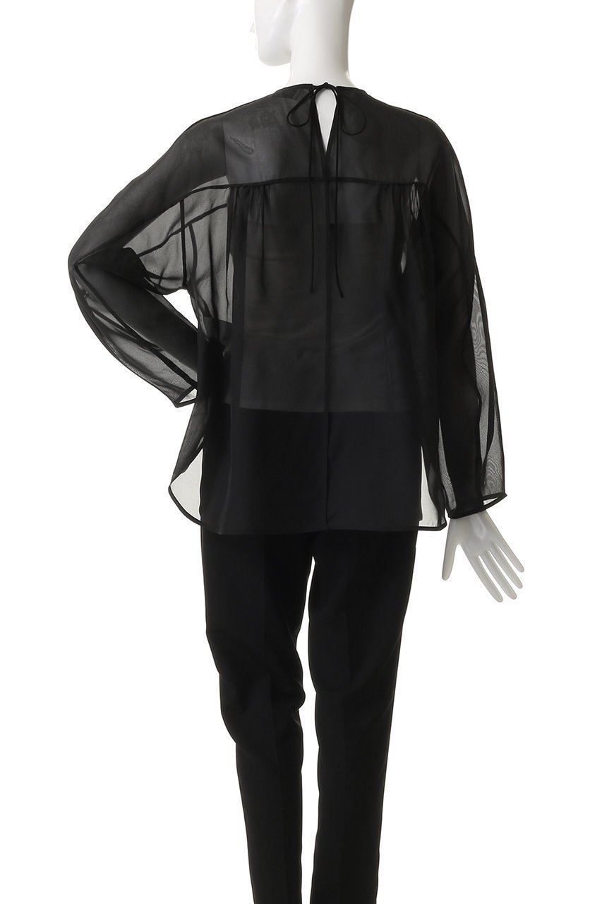 【デパリエ/DEPAREILLE】のシルクオーガンジーブラウス 人気、トレンドファッション・服の通販 founy(ファニー) 　ファッション　Fashion　レディースファッション　Fashion for Women　トップス・カットソー　Cut & Sew Tops　シャツ・ブラウス・オフィスカジュアル　Elegant Blouses & Button-Ups　オーガンジー　Organza Fabric　シルク　Silk, 100% Silk　スリーブ　Sleeve, Long Sleeve / Short Sleeve　ドレープ　Drape, Draping Fabric　ボトム　Bottoms, Lower Wear　リラックス　Relax, Relaxed Fit　ロング　Long, Long-Length　エレガント 上品　Elegant　新作・新入荷　New Arrivals / New In　other-4|ID: prp329100004664872 ipo3291000000033744485