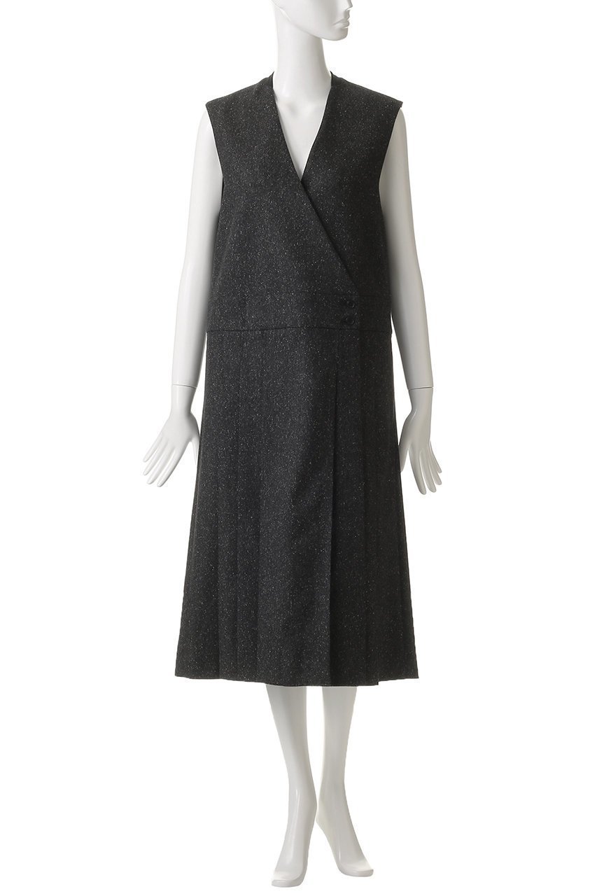【デパリエ/DEPAREILLE】のネップウールラップドレス 人気、トレンドファッション・服の通販 founy(ファニー) 　ファッション　Fashion　レディースファッション　Fashion for Women　ワンピース　Dresses　フォーマル・パーティードレス・結婚式用ドレス　Elegant & Casual Dresses　チュニック　Tunic Tops & Dresses　インナー　Innerwear　クラシカル　Classical, Vintage-Inspired　シンプル　Simple, Minimal　タートルネック　Turtleneck, High Neck　チュニック　Tunic, Long Top　ドレス　Dress, One-Piece　ネップ　Nepp, Slub Yarn　ラップ　Wrap, Wrap Design　ロング　Long, Long-Length　エレガント 上品　Elegant　新作・新入荷　New Arrivals / New In　other-2|ID: prp329100004664873 ipo3291000000033744493