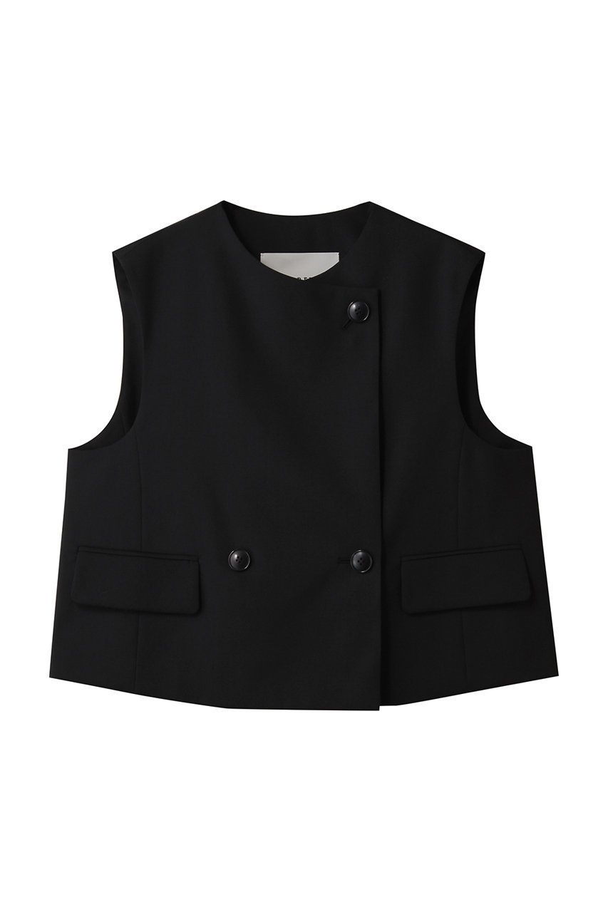 【デパリエ/DEPAREILLE】のトロピカルウールジレ インテリア・キッズ・メンズ・レディースファッション・服の通販 founy(ファニー) 　ファッション　Fashion　レディースファッション　Fashion for Women　アウター　Coat / Outerwear Collection　レディースジャケット・軽アウター　Jackets　インナー　Innerwear　コンパクト　Compact, Small Size　シンプル　Simple, Minimal　ジャケット　Jacket, Outerwear　ベスト　Vest, Waistcoat　新作・新入荷　New Arrivals / New In　ブラック|ID: prp329100004664877 ipo3291000000033744514