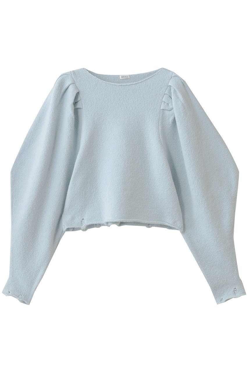 【ブリル/BRILL】のコットンパフプルオーバー インテリア・キッズ・メンズ・レディースファッション・服の通販 founy(ファニー) 　ファッション　Fashion　レディースファッション　Fashion for Women　トップス・カットソー　Cut & Sew Tops　シャツ・ブラウス・オフィスカジュアル　Elegant Blouses & Button-Ups　ロングTシャツ・Tシャツ　Longline T-Shirts & Tees　カジュアルプルオーバー・ニットトップス　Pullovers & Knit Tops / Casual Pullovers　カットソー・ベーシックTシャツ　Cut-and-Sewn Tops / Stretch Tees & Basics　イタリア　Italy　コンパクト　Compact, Small Size　ストレッチ　Stretch, Stretchy Fabric　スリーブ　Sleeve, Long Sleeve / Short Sleeve　ダメージ　Distressed, Destroyed　ロング　Long, Long-Length　冬　Winter / This Winter　秋　Autumn　ブルー|ID: prp329100004664882 ipo3291000000036128319