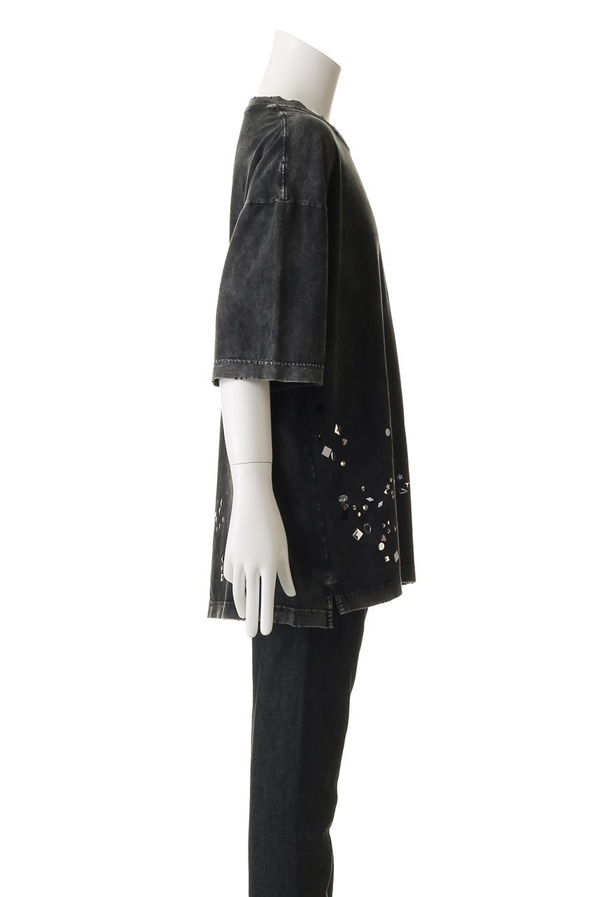 【メゾン ミハラヤスヒロ/Maison MIHARA YASUHIRO / MEN】の【MEN】EMBELLISHED BLEACHED Tシャツ 人気、トレンドファッション・服の通販 founy(ファニー) 　ファッション　Fashion　メンズファッション　Fashion for Men　トップス・カットソー　Cut & Sew Tops　メンズシャツ　Shirts　ショート　Short, Short Length　シンプル　Simple, Minimal　スリーブ　Sleeve, Long Sleeve / Short Sleeve　ダメージ　Distressed, Destroyed　ブリーチ　Bleach, Washed Finish　新作・新入荷　New Arrivals / New In　other-3|ID: prp329100004664888 ipo3291000000033744586