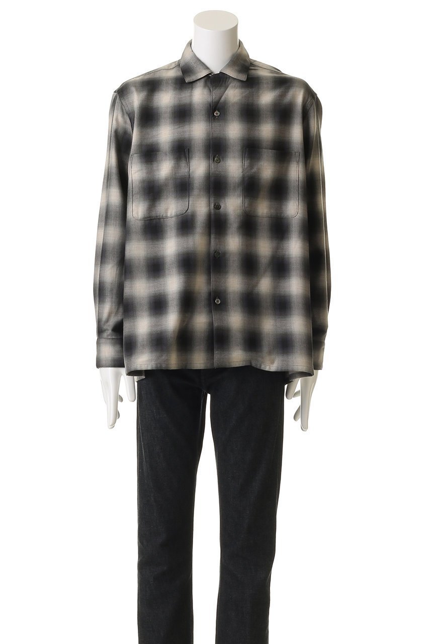【セブン バイ セブン/SEVEN BY SEVEN / MEN】の【MEN】OMBRE CHECK オープンカラー シャツ 人気、トレンドファッション・服の通販 founy(ファニー) 　ファッション　Fashion　メンズファッション　Fashion for Men　シンプル　Simple, Minimal　スリーブ　Sleeve, Long Sleeve / Short Sleeve　ドレープ　Drape, Draping Fabric　リラックス　Relax, Relaxed Fit　ロング　Long, Long-Length　エレガント 上品　Elegant　other-6|ID: prp329100004664892 ipo3291000000035415358