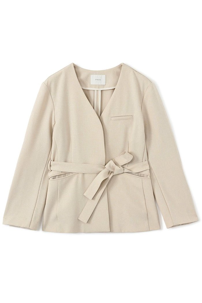 【エストラータ/STRATA】のベルト付きノーカラージャケット インテリア・キッズ・メンズ・レディースファッション・服の通販 founy(ファニー) https://founy.com/ ファッション Fashion レディースファッション Fashion for Women アウター Coat / Outerwear Collection レディースジャケット・軽アウター Jackets ノーカラージャケット / シンプル上品コーデ Collarless Jackets ベルト&ウエストマーク Belts & Waist Accessories インナー Innerwear シェイプ Shape, Slim Fit ジャケット Jacket, Outerwear セットアップ Set-Up, Coordinated Outfit ツイード／ツィード Choker, Choker Necklace フェミニン Feminine, Girly フロント Front, Front Design マニッシュ Mannish, Boyish ロング Long, Long-Length おすすめ Recommended / Our Picks ビジネス 仕事 通勤 Business / Work / Commuting |ID: prp329100004669591 ipo3291000000035863647