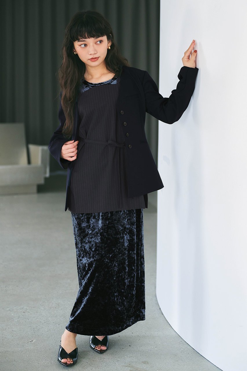 【エストラータ/STRATA】のベルト付きノーカラージャケット 人気、トレンドファッション・服の通販 founy(ファニー) 　ファッション　Fashion　レディースファッション　Fashion for Women　アウター　Coat / Outerwear Collection　レディースジャケット・軽アウター　Jackets　ノーカラージャケット / シンプル上品コーデ　Collarless Jackets　ベルト&ウエストマーク　Belts & Waist Accessories　インナー　Innerwear　シェイプ　Shape, Slim Fit　ジャケット　Jacket, Outerwear　セットアップ　Set-Up, Coordinated Outfit　ツイード／ツィード　Choker, Choker Necklace　フェミニン　Feminine, Girly　フロント　Front, Front Design　マニッシュ　Mannish, Boyish　ロング　Long, Long-Length　おすすめ　Recommended / Our Picks　ビジネス 仕事 通勤　Business / Work / Commuting　other-3|ID: prp329100004669591 ipo3291000000035863652