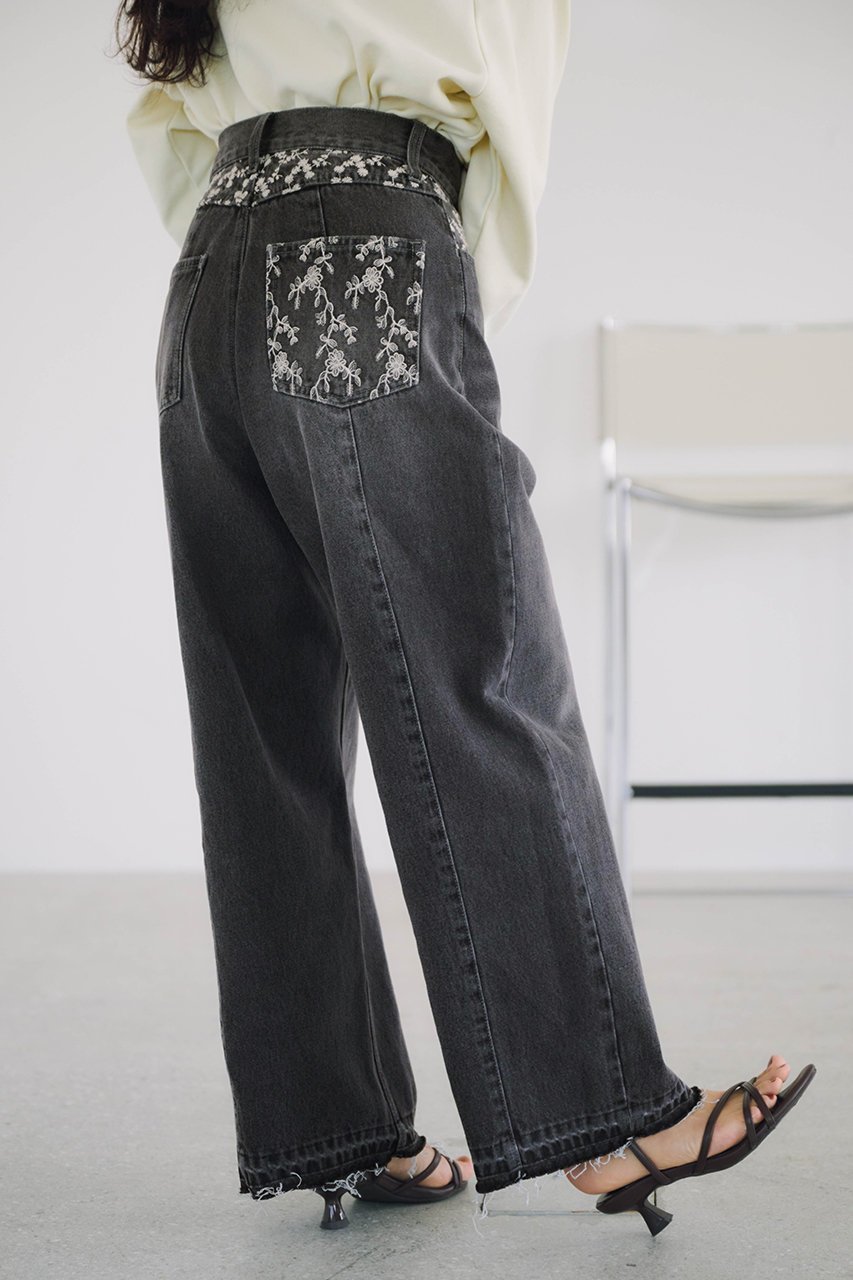 【エストラータ/STRATA】のエンブロイダリーカーブデニム 人気、トレンドファッション・服の通販 founy(ファニー) 　ファッション　Fashion　レディースファッション　Fashion for Women　パンツ　Pants & Trousers　デニムパンツ・ジーンズ・美脚デニム　Denim Jeans & Pants　インディゴ　Indigo Denim　シンプル　Simple, Minimal　ジャケット　Jacket, Outerwear　センター　Center, Center Line　デニム　Denim, Jeans Material　トレンド　Trend, Trending Now　マニッシュ　Mannish, Boyish　再入荷　Restock / Back in Stock　other-2|ID: prp329100004669592 ipo3291000000033762281