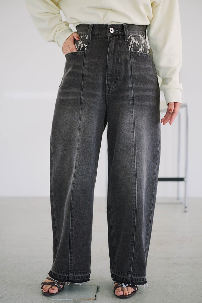 【エストラータ/STRATA】のエンブロイダリーカーブデニム 人気、トレンドファッション・服の通販 founy(ファニー) 　ファッション　Fashion　レディースファッション　Fashion for Women　パンツ　Pants & Trousers　デニムパンツ・ジーンズ・美脚デニム　Denim Jeans & Pants　インディゴ　Indigo Denim　シンプル　Simple, Minimal　ジャケット　Jacket, Outerwear　センター　Center, Center Line　デニム　Denim, Jeans Material　トレンド　Trend, Trending Now　マニッシュ　Mannish, Boyish　再入荷　Restock / Back in Stock　other-3|ID: prp329100004669592 ipo3291000000033762282