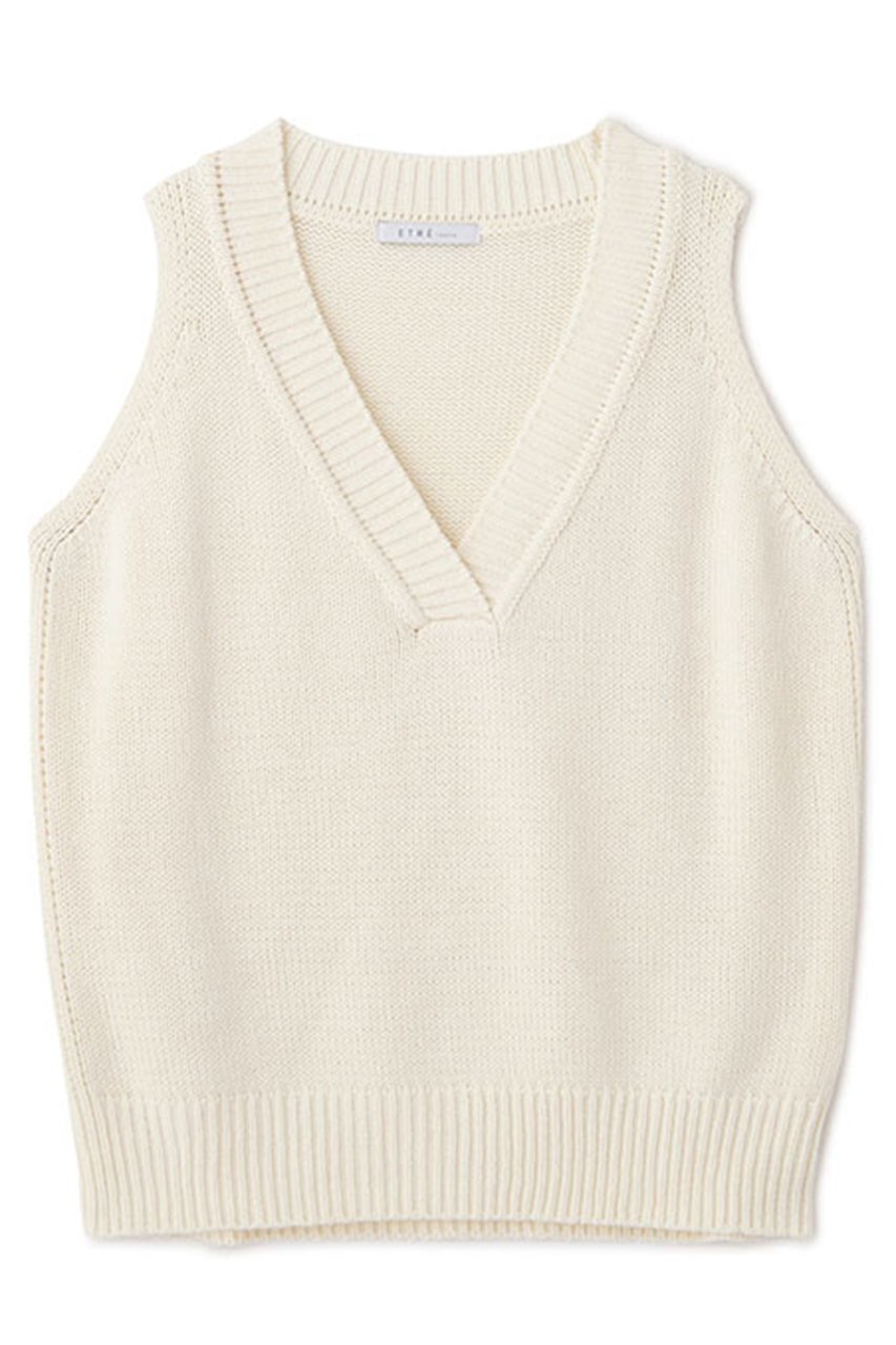 【エトレトウキョウ/ETRE TOKYO】のVネックスリーブレスニットプルオーバー 人気、トレンドファッション・服の通販 founy(ファニー) 　ファッション　Fashion　レディースファッション　Fashion for Women　トップス・カットソー　Cut & Sew Tops　ニット　Knit Tops & Sweaters　カジュアルプルオーバー・ニットトップス　Pullovers & Knit Tops / Casual Pullovers　Vネックトップス　V-Neck Tops / V-Cut Neckline Shirts　カットソー　Cut and Sewn Top　ノースリーブ　Sleeveless, No-Sleeve　バランス　Balance, Style Balance　リラックス　Relax, Relaxed Fit　other-6|ID: prp329100004669594 ipo3291000000035174986