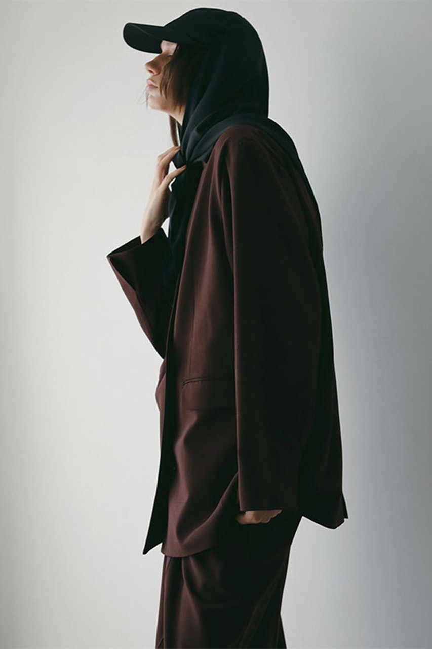 【エトレトウキョウ/ETRE TOKYO】のサイロスパンノーカラーダブルブレストジャケット 人気、トレンドファッション・服の通販 founy(ファニー) 　ファッション　Fashion　レディースファッション　Fashion for Women　アウター　Coat / Outerwear Collection　レディースジャケット・軽アウター　Jackets　インナー　Innerwear　ジャケット　Jacket, Outerwear　スマート　Smart, Elegant　ダブル　Double, Double-Breasted　ハイネック　High Neck, Mock Neck　バランス　Balance, Style Balance　フォルム　Silhouette, Form　ボックス　Boxy, Box Shape　エレガント 上品　Elegant　新作・新入荷　New Arrivals / New In　other-2|ID: prp329100004669595 ipo3291000000033762301