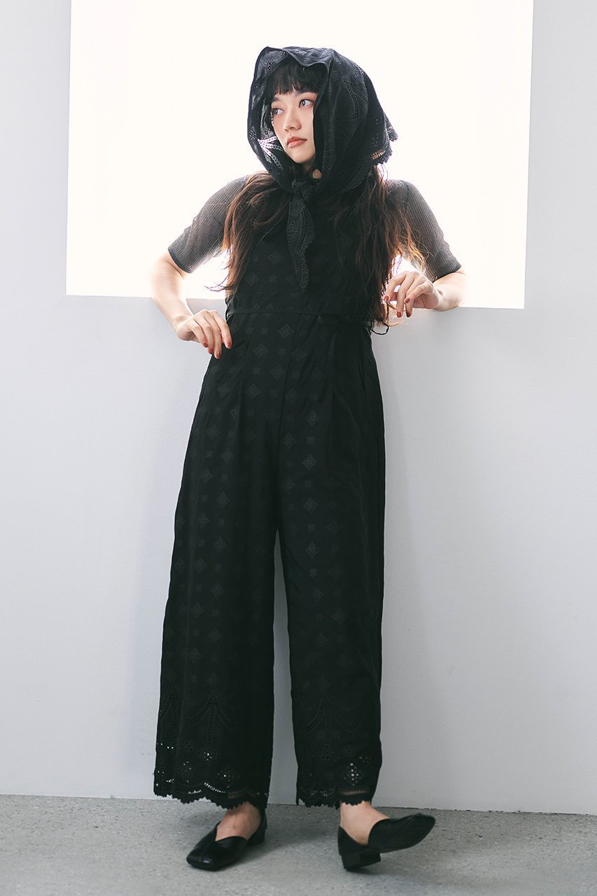 【エストラータ/STRATA】のエンブロイダリースカーフセットオールインワン 人気、トレンドファッション・服の通販 founy(ファニー) 　ファッション　Fashion　レディースファッション　Fashion for Women　パンツ　Pants & Trousers　インナー　Innerwear　シンプル　Simple, Minimal　スカラップ　Scallop, Scalloped Edge　スカーフ　Scarf, Neckwear　デニム　Denim, Jeans Material　トレンド　Trend, Trending Now　フェミニン　Feminine, Girly　リボン　Ribbon, Bow　ロング　Long, Long-Length　新作・新入荷　New Arrivals / New In　other-5|ID: prp329100004669596 ipo3291000000033762315