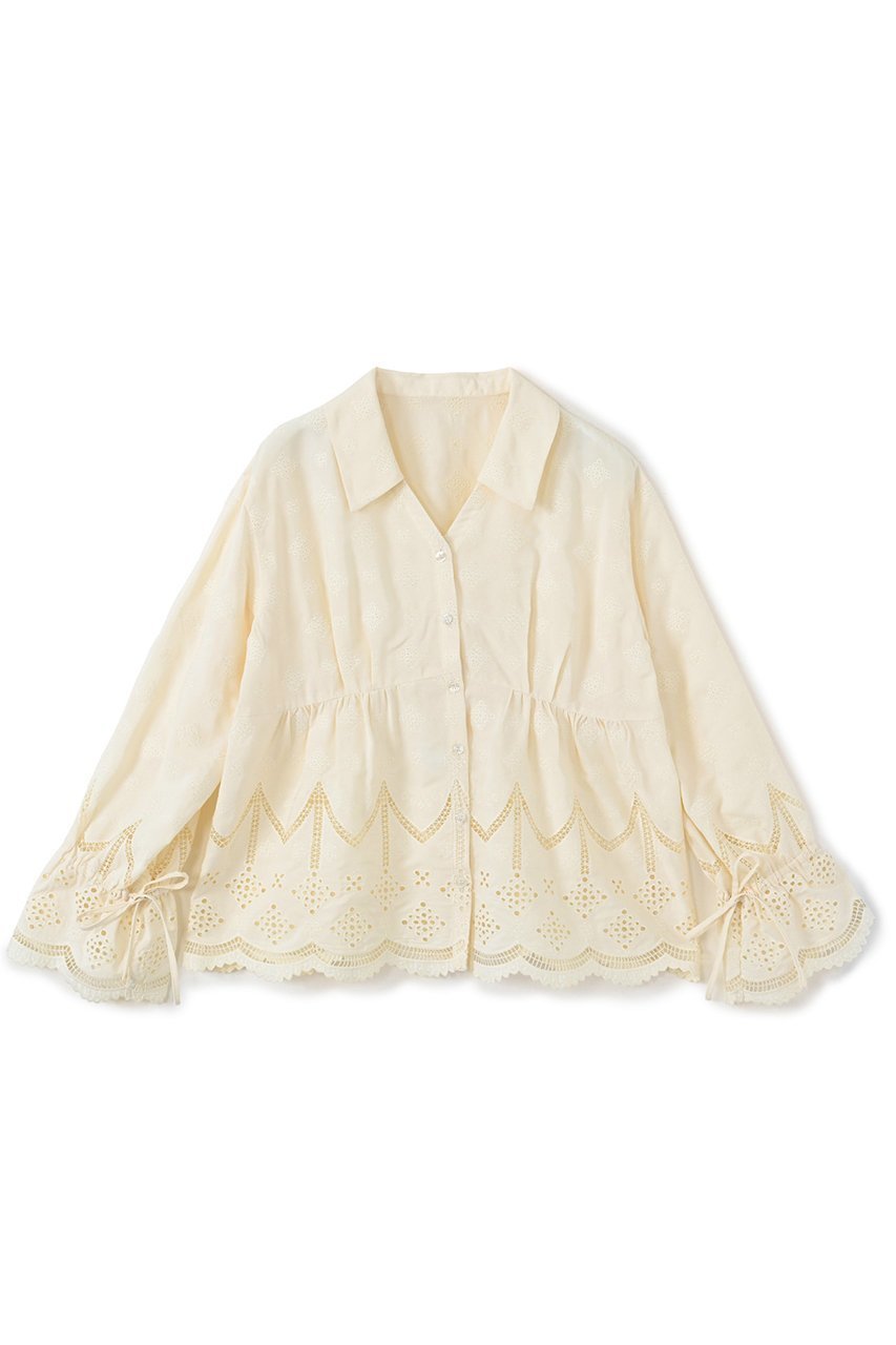 【エストラータ/STRATA】のエンブロイダリーリボンスリーブブラウス インテリア・キッズ・メンズ・レディースファッション・服の通販 founy(ファニー) ファッション Fashion レディースファッション Fashion for Women トップス・カットソー Cut & Sew Tops シャツ・ブラウス・オフィスカジュアル Elegant Blouses & Button-Ups おすすめ Recommended / Our Picks インナー Innerwear ジャケット Jacket, Outerwear スウェット / スエット Sweatshirt, Sweatwear スカラップ Scallop, Scalloped Edge スリーブ Sleeve, Long Sleeve / Short Sleeve デニム Denim, Jeans Material バランス Balance, Style Balance ロング Long, Long-Length アイボリー|ID: prp329100004669597 ipo3291000000035493228