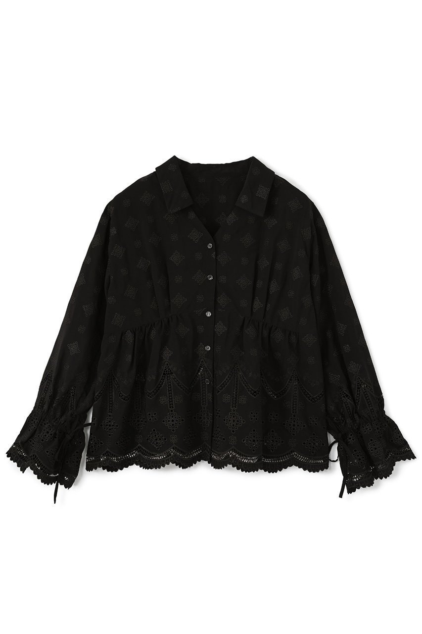 【エストラータ/STRATA】のエンブロイダリーリボンスリーブブラウス インテリア・キッズ・メンズ・レディースファッション・服の通販 founy(ファニー) ファッション Fashion レディースファッション Fashion for Women トップス・カットソー Cut & Sew Tops シャツ・ブラウス・オフィスカジュアル Elegant Blouses & Button-Ups おすすめ Recommended / Our Picks インナー Innerwear ジャケット Jacket, Outerwear スウェット / スエット Sweatshirt, Sweatwear スカラップ Scallop, Scalloped Edge スリーブ Sleeve, Long Sleeve / Short Sleeve デニム Denim, Jeans Material バランス Balance, Style Balance ロング Long, Long-Length ブラック|ID: prp329100004669597 ipo3291000000035493232