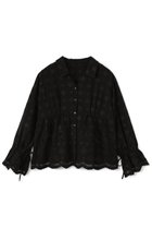 【エストラータ/STRATA】のエンブロイダリーリボンスリーブブラウス ブラック|ID: prp329100004669597 ipo3291000000035863674