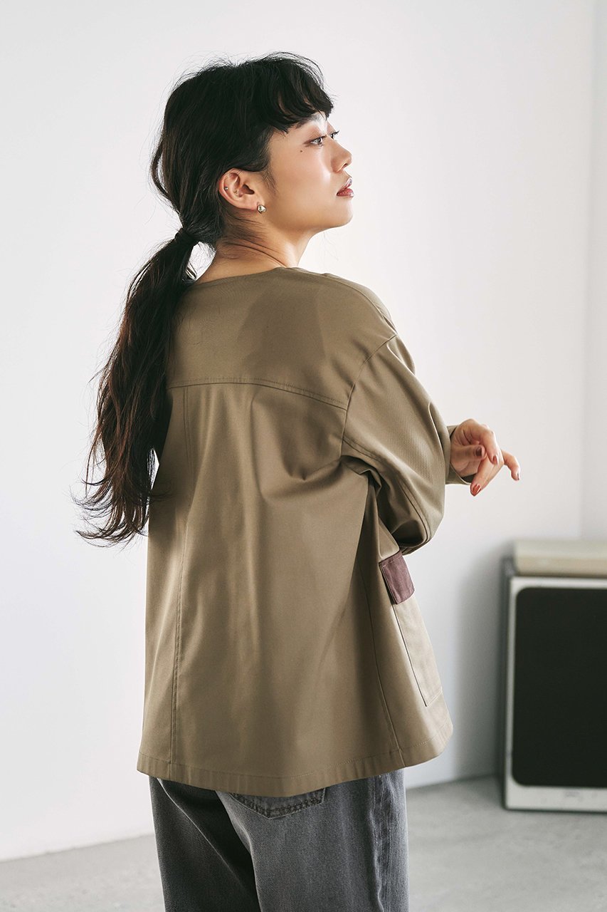 【エストラータ/STRATA】の2wayカラーハンティングジャケット 人気、トレンドファッション・服の通販 founy(ファニー) 　ファッション　Fashion　レディースファッション　Fashion for Women　アウター　Coat / Outerwear Collection　レディースジャケット・軽アウター　Jackets　ジャケット　Jacket, Outerwear　ツイル　Twist, Twisted Detail　デニム　Denim, Jeans Material　トレンド　Trend, Trending Now　バランス　Balance, Style Balance　フラップ　Flap, Flap Pocket　ポケット　Pocket, Pocket Detail　other-4|ID: prp329100004669600 ipo3291000000035863683