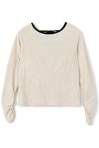 【エストラータ/STRATA】のトリアセベロアトップス 人気、トレンドファッション・服の通販 founy(ファニー) ファッション Fashion レディースファッション Fashion for Women トップス・カットソー Cut & Sew Tops シャツ・ブラウス・オフィスカジュアル Elegant Blouses & Button-Ups ベロアトップス Velour Tops / Velvet-Look Items おすすめ Recommended / Our Picks インナー Innerwear カットソー Cut and Sewn Top コンパクト Compact, Small Size ジャケット Jacket, Outerwear ストレッチ Stretch, Stretchy Fabric スリーブ Sleeve, Long Sleeve / Short Sleeve セットアップ Set-Up, Coordinated Outfit ベロア Velour, Soft Velvet リボン Ribbon, Bow ロング Long, Long-Length エレガント 上品 Elegant thumbnail アイボリー|ID: prp329100004669602 ipo3291000000033762350