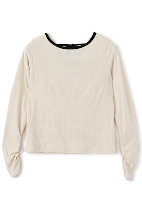 【エストラータ/STRATA】のトリアセベロアトップス 人気、トレンドファッション・服の通販 founy(ファニー) ファッション Fashion レディースファッション Fashion for Women トップス・カットソー Cut & Sew Tops シャツ・ブラウス・オフィスカジュアル Elegant Blouses & Button-Ups ベロアトップス Velour Tops / Velvet-Look Items おすすめ Recommended / Our Picks インナー Innerwear カットソー Cut and Sewn Top コンパクト Compact, Small Size ジャケット Jacket, Outerwear ストレッチ Stretch, Stretchy Fabric スリーブ Sleeve, Long Sleeve / Short Sleeve セットアップ Set-Up, Coordinated Outfit ベロア Velour, Soft Velvet リボン Ribbon, Bow ロング Long, Long-Length エレガント 上品 Elegant |ID:prp329100004669602