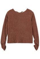 【エストラータ/STRATA】のトリアセベロアトップス 人気、トレンドファッション・服の通販 founy(ファニー) ファッション Fashion レディースファッション Fashion for Women トップス・カットソー Cut & Sew Tops シャツ・ブラウス・オフィスカジュアル Elegant Blouses & Button-Ups ベロアトップス Velour Tops / Velvet-Look Items おすすめ Recommended / Our Picks インナー Innerwear カットソー Cut and Sewn Top コンパクト Compact, Small Size ジャケット Jacket, Outerwear ストレッチ Stretch, Stretchy Fabric スリーブ Sleeve, Long Sleeve / Short Sleeve セットアップ Set-Up, Coordinated Outfit ベロア Velour, Soft Velvet リボン Ribbon, Bow ロング Long, Long-Length エレガント 上品 Elegant thumbnail テラコッタ|ID: prp329100004669602 ipo3291000000035493251