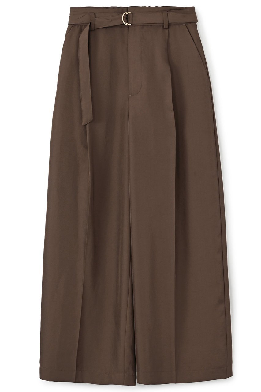 【エストラータ/STRATA】のブライトツイルタックワイドパンツ インテリア・キッズ・メンズ・レディースファッション・服の通販 founy(ファニー) 　ファッション　Fashion　レディースファッション　Fashion for Women　パンツ　Pants & Trousers　おすすめ　Recommended / Our Picks　ツイル　Twist, Twisted Detail　トレンド　Trend, Trending Now　ベーシック　Basic, Essential　リラックス　Relax, Relaxed Fit　ロング　Long, Long-Length　エレガント 上品　Elegant　ビジネス 仕事 通勤　Business / Work / Commuting　ブラウン|ID: prp329100004669603 ipo3291000000033762360