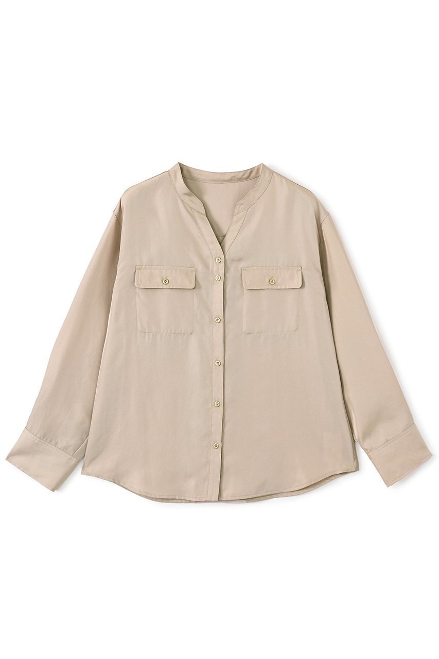 【エストラータ/STRATA】のブライトツイルダブルポケットシャツ 人気、トレンドファッション・服の通販 founy(ファニー) 　ファッション　Fashion　レディースファッション　Fashion for Women　トップス・カットソー　Cut & Sew Tops　シャツ・ブラウス・オフィスカジュアル　Elegant Blouses & Button-Ups　おすすめ　Recommended / Our Picks　スキッパー　Skipper, Open Collar　スリーブ　Sleeve, Long Sleeve / Short Sleeve　ツイル　Twist, Twisted Detail　トレンド　Trend, Trending Now　フロント　Front, Front Design　ベーシック　Basic, Essential　ボトム　Bottoms, Lower Wear　ポケット　Pocket, Pocket Detail　ロング　Long, Long-Length　エレガント 上品　Elegant　 other-1|ID: prp329100004669604 ipo3291000000033762369