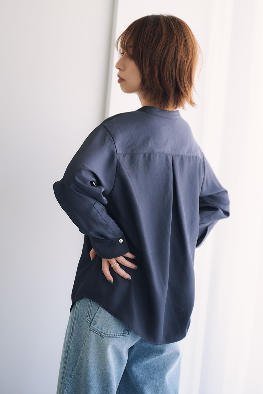 【エストラータ/STRATA】のブライトツイルダブルポケットシャツ 人気、トレンドファッション・服の通販 founy(ファニー) 　ファッション　Fashion　レディースファッション　Fashion for Women　トップス・カットソー　Cut & Sew Tops　シャツ・ブラウス・オフィスカジュアル　Elegant Blouses & Button-Ups　おすすめ　Recommended / Our Picks　スキッパー　Skipper, Open Collar　スリーブ　Sleeve, Long Sleeve / Short Sleeve　ツイル　Twist, Twisted Detail　トレンド　Trend, Trending Now　フロント　Front, Front Design　ベーシック　Basic, Essential　ボトム　Bottoms, Lower Wear　ポケット　Pocket, Pocket Detail　ロング　Long, Long-Length　エレガント 上品　Elegant　other-3|ID: prp329100004669604 ipo3291000000033762374