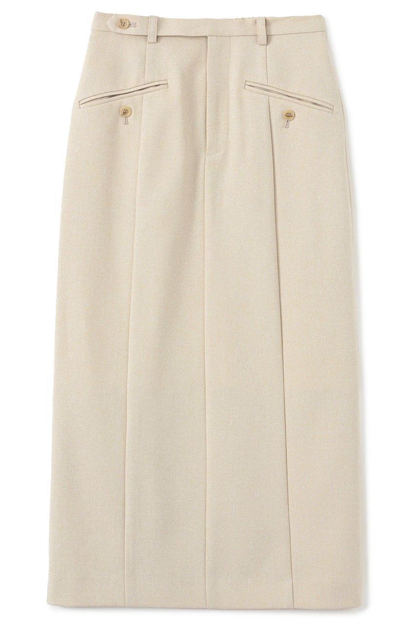 【エストラータ/STRATA】のナローベルトポケットデザインスカート インテリア・キッズ・メンズ・レディースファッション・服の通販 founy(ファニー) 　ファッション　Fashion　レディースファッション　Fashion for Women　スカート　Skirts　ロングスカート　Long Skirts / Maxi & Midi Skirts　ベルト&ウエストマーク　Belts & Waist Accessories　コンパクト　Compact, Small Size　ジャケット　Jacket, Outerwear　セットアップ　Set-Up, Coordinated Outfit　ツイード／ツィード　Choker, Choker Necklace　フロント　Front, Front Design　ポケット　Pocket, Pocket Detail　マニッシュ　Mannish, Boyish　ロング　Long, Long-Length　ビジネス 仕事 通勤　Business / Work / Commuting　ライトベージュ|ID: prp329100004669605 ipo3291000000035863686
