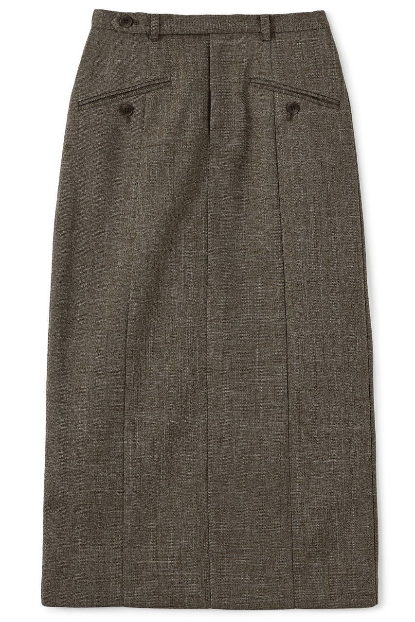 【エストラータ/STRATA】のナローベルトポケットデザインスカート インテリア・キッズ・メンズ・レディースファッション・服の通販 founy(ファニー) 　ファッション　Fashion　レディースファッション　Fashion for Women　スカート　Skirts　ロングスカート　Long Skirts / Maxi & Midi Skirts　ベルト&ウエストマーク　Belts & Waist Accessories　コンパクト　Compact, Small Size　ジャケット　Jacket, Outerwear　セットアップ　Set-Up, Coordinated Outfit　ツイード／ツィード　Choker, Choker Necklace　フロント　Front, Front Design　ポケット　Pocket, Pocket Detail　マニッシュ　Mannish, Boyish　ロング　Long, Long-Length　ビジネス 仕事 通勤　Business / Work / Commuting　ブラウンミックス|ID: prp329100004669605 ipo3291000000035863687