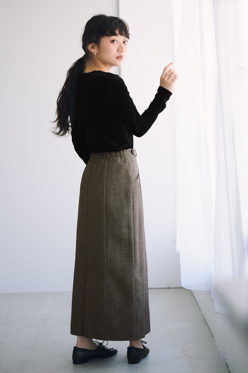 【エストラータ/STRATA】のナローベルトポケットデザインスカート 人気、トレンドファッション・服の通販 founy(ファニー) 　ファッション　Fashion　レディースファッション　Fashion for Women　スカート　Skirts　ロングスカート　Long Skirts / Maxi & Midi Skirts　ベルト&ウエストマーク　Belts & Waist Accessories　コンパクト　Compact, Small Size　ジャケット　Jacket, Outerwear　セットアップ　Set-Up, Coordinated Outfit　ツイード／ツィード　Choker, Choker Necklace　フロント　Front, Front Design　ポケット　Pocket, Pocket Detail　マニッシュ　Mannish, Boyish　ロング　Long, Long-Length　ビジネス 仕事 通勤　Business / Work / Commuting　other-2|ID: prp329100004669605 ipo3291000000035863689