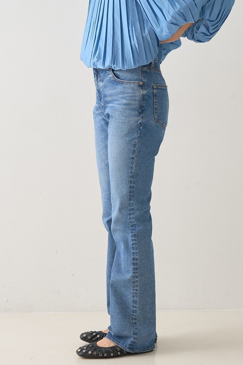 【デザイン ワークス/DESIGN WORKS】のストレッチフレアデニム 人気、トレンドファッション・服の通販 founy(ファニー) 　ファッション　Fashion　レディースファッション　Fashion for Women　パンツ　Pants & Trousers　デニムパンツ・ジーンズ・美脚デニム　Denim Jeans & Pants　おすすめ　Recommended / Our Picks　ウォッシュ　Washed Finish　ショート　Short, Short Length　ストレッチ　Stretch, Stretchy Fabric　センター　Center, Center Line　デニム　Denim, Jeans Material　バランス　Balance, Style Balance　フレア　Flare, Flared　ユーズド　Used, Vintage-Look　ワイド　Wide, Wide Fit　other-3|ID: prp329100004669606 ipo3291000000033762386