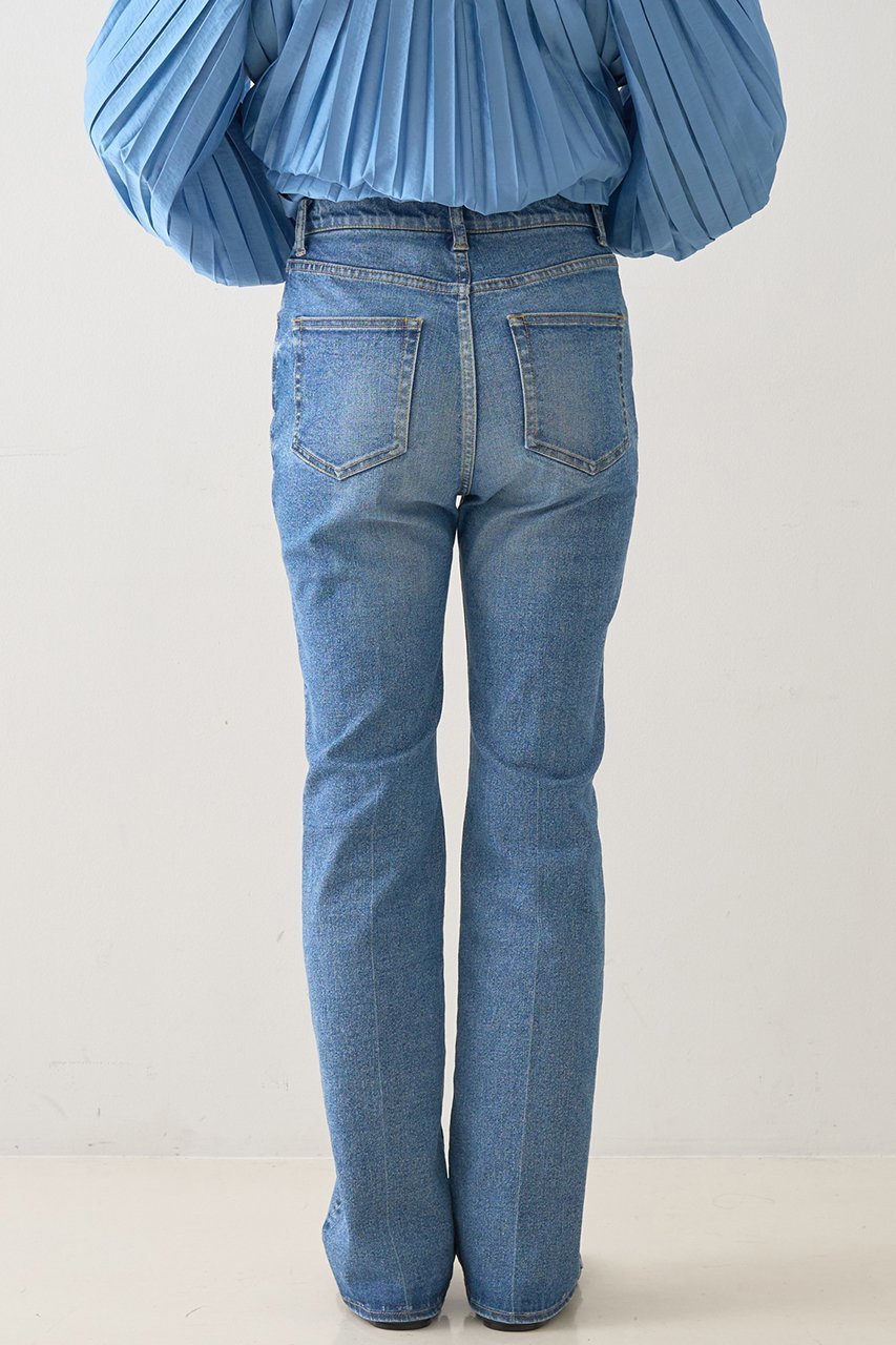 【デザイン ワークス/DESIGN WORKS】のストレッチフレアデニム 人気、トレンドファッション・服の通販 founy(ファニー) 　ファッション　Fashion　レディースファッション　Fashion for Women　パンツ　Pants & Trousers　デニムパンツ・ジーンズ・美脚デニム　Denim Jeans & Pants　おすすめ　Recommended / Our Picks　ウォッシュ　Washed Finish　ショート　Short, Short Length　ストレッチ　Stretch, Stretchy Fabric　センター　Center, Center Line　デニム　Denim, Jeans Material　バランス　Balance, Style Balance　フレア　Flare, Flared　ユーズド　Used, Vintage-Look　ワイド　Wide, Wide Fit　other-4|ID: prp329100004669606 ipo3291000000033762387