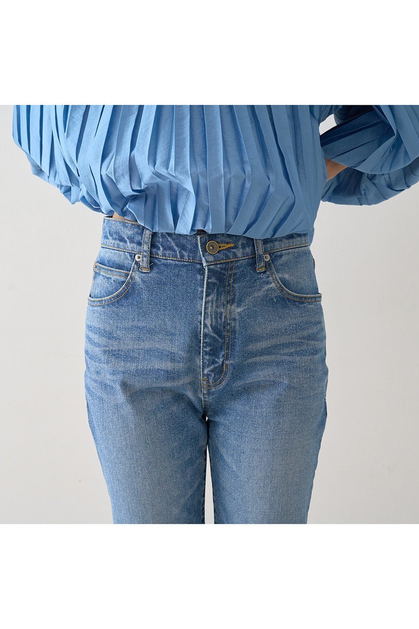 【デザイン ワークス/DESIGN WORKS】のストレッチフレアデニム 人気、トレンドファッション・服の通販 founy(ファニー) 　ファッション　Fashion　レディースファッション　Fashion for Women　パンツ　Pants & Trousers　デニムパンツ・ジーンズ・美脚デニム　Denim Jeans & Pants　おすすめ　Recommended / Our Picks　ウォッシュ　Washed Finish　ショート　Short, Short Length　ストレッチ　Stretch, Stretchy Fabric　センター　Center, Center Line　デニム　Denim, Jeans Material　バランス　Balance, Style Balance　フレア　Flare, Flared　ユーズド　Used, Vintage-Look　ワイド　Wide, Wide Fit　other-6|ID: prp329100004669606 ipo3291000000033762389