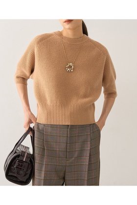 【デザイン ワークス/DESIGN WORKS】のウールカシミヤショートスリーブニット 人気、トレンドファッション・服の通販 founy(ファニー) ファッション Fashion レディースファッション Fashion for Women トップス・カットソー Cut & Sew Tops ニット Knit Tops & Sweaters カジュアルプルオーバー・ニットトップス Pullovers & Knit Tops / Casual Pullovers おすすめ Recommended / Our Picks コンパクト Compact, Small Size バランス Balance, Style Balance フェミニン Feminine, Girly ボトム Bottoms, Lower Wear 新作・新入荷 New Arrivals / New In A/W・秋冬 Autumn/Winter |ID:prp329100004669607