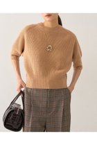【デザイン ワークス/DESIGN WORKS】のウールカシミヤショートスリーブニット キャメル|ID:prp329100004669607