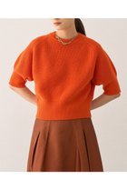 【デザイン ワークス/DESIGN WORKS】のウールカシミヤショートスリーブニット オレンジ|ID:prp329100004669607