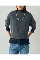 【デザイン ワークス/DESIGN WORKS】のウールカシミヤショートスリーブニット グレー|ID:prp329100004669607
