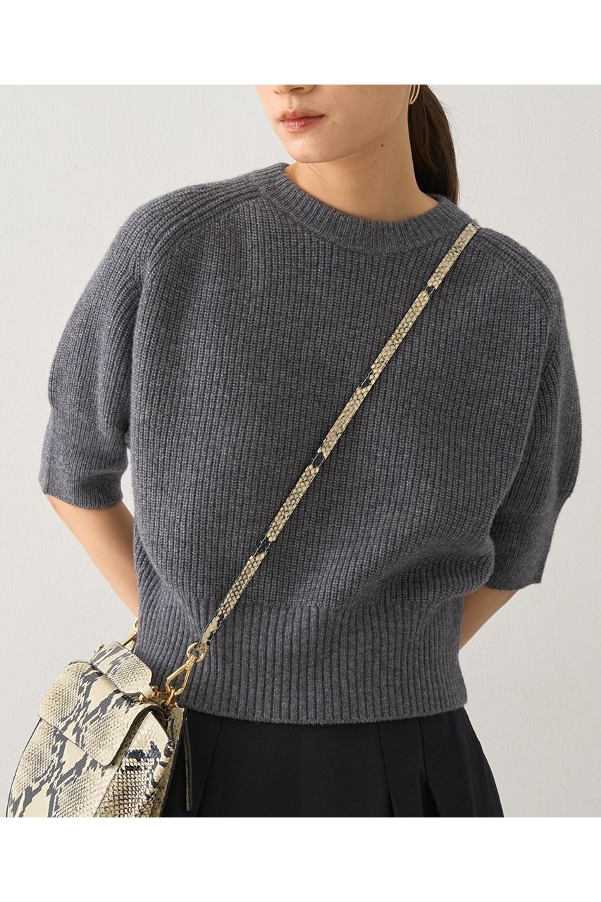 【デザイン ワークス/DESIGN WORKS】のウールカシミヤショートスリーブニット 人気、トレンドファッション・服の通販 founy(ファニー) 　ファッション　Fashion　レディースファッション　Fashion for Women　トップス・カットソー　Cut & Sew Tops　ニット　Knit Tops & Sweaters　カジュアルプルオーバー・ニットトップス　Pullovers & Knit Tops / Casual Pullovers　おすすめ　Recommended / Our Picks　コンパクト　Compact, Small Size　バランス　Balance, Style Balance　フェミニン　Feminine, Girly　ボトム　Bottoms, Lower Wear　新作・新入荷　New Arrivals / New In　A/W・秋冬　Autumn/Winter　other-4|ID: prp329100004669607 ipo3291000000033762398